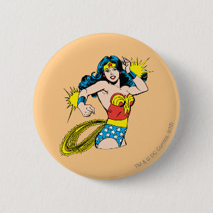 Wonder Woman Twist met glanzende boeien Ronde Button 5,7 Cm