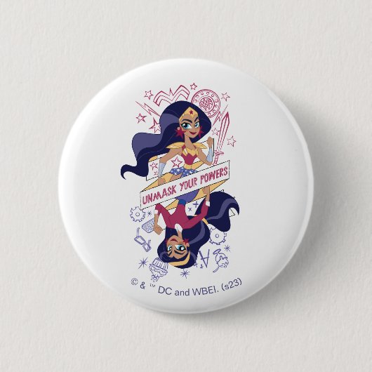 Wonder Woman Unmask Your Powers Ronde Button 5,7 Cm (Voorkant)