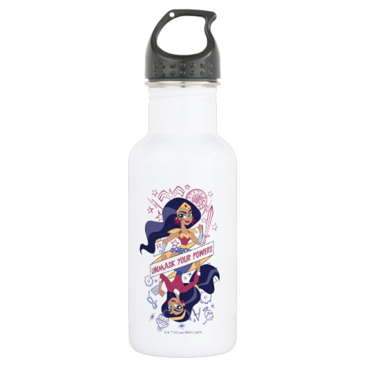 Wonder Woman Unmask Your Powers Waterfles (Voorkant)