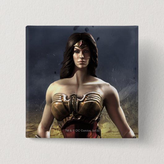 Wonder Woman Vierkante Button 5,1 Cm (Voorkant)