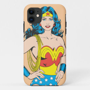 Wonder Woman   Vintage Pose with Lasso iPhone 11 Hoesje