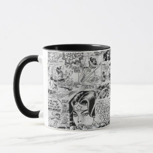 Wonder Woman Vintage Stripboek Patroon Mok