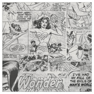 Wonder Woman Vintage Stripboek Patroon Stof