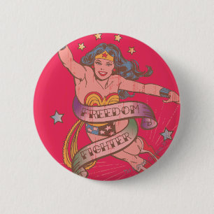 Wonder Woman Vrijheidsstrijder Ronde Button 5,7 Cm