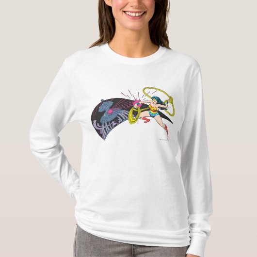Wonder Woman vs Robot T-shirt (Voorkant)