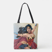 Wonder Woman Wearing Cape Draagtas (Achterkant)