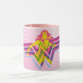 Wonder Woman Yellow-Pink Comic Art Logo Mok (Midden)