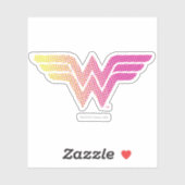 Wonder Woman Yellow-Pink Halftone Gradiënt Logo Sticker (Vel)