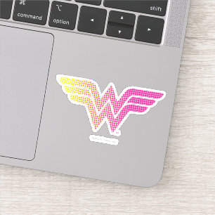 Wonder Woman Yellow-Pink Halftone Gradiënt Logo Sticker