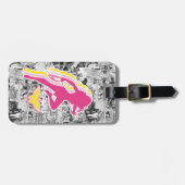 Wonder Woman Yellow-roze Gelaagde Silhouette Bagagelabel (Voorkant horizontaal)