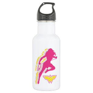 Wonder Woman Yellow-roze Gelaagde Silhouette Waterfles