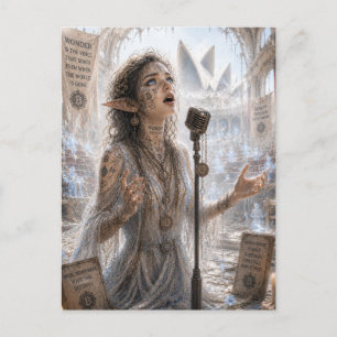 Wonder / Zanger / Australisch Operapodium Briefkaart