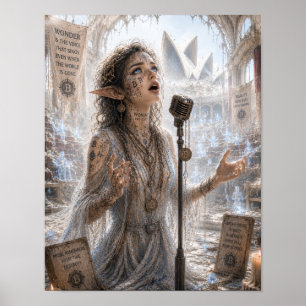 Wonder / Zanger / Australisch Operapodium Poster