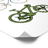 wonderbaarlijk decor met wielrennen poster (Hoek)