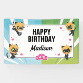 Wonderbaarlijke Cat Noir verjaardag Spandoek (Horizontaal)