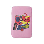 Wonderbaarlijke Comic Ladybug Parijse manier Badmat (Voorkant Verticaal)