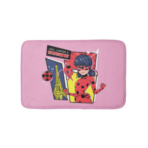 Wonderbaarlijke Comic Ladybug Parijse manier Badmat