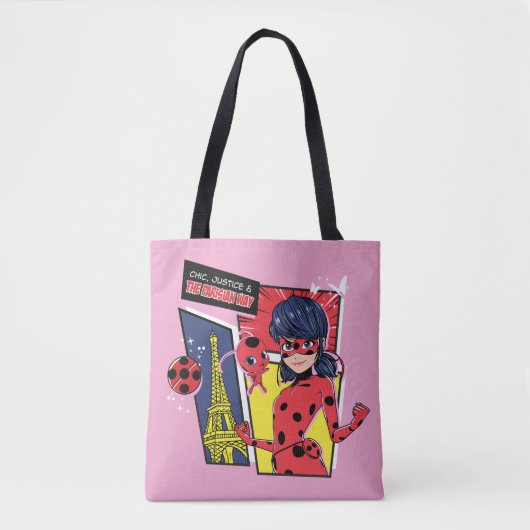Wonderbaarlijke Comic Ladybug Parijse manier Draagtas (Voorkant)