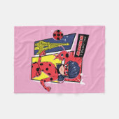 Wonderbaarlijke Comic Ladybug Parijse manier Fleece Deken (Voorkant (Horizontaal))