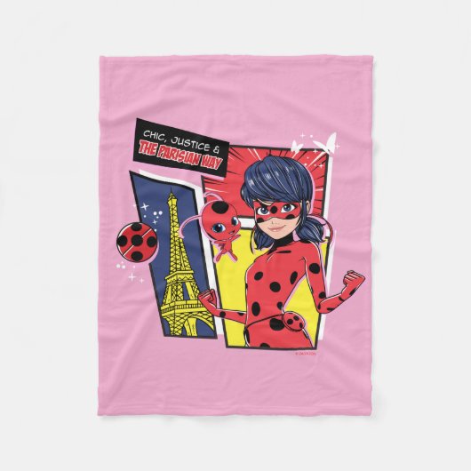 Wonderbaarlijke Comic Ladybug Parijse manier Fleece Deken (Voorkant)