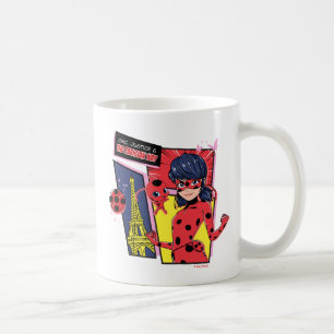 Wonderbaarlijke Comic Ladybug Parijse manier Koffiemok