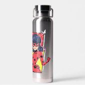Wonderbaarlijke Comic Ladybug Parijse manier Waterfles (Achterkant)
