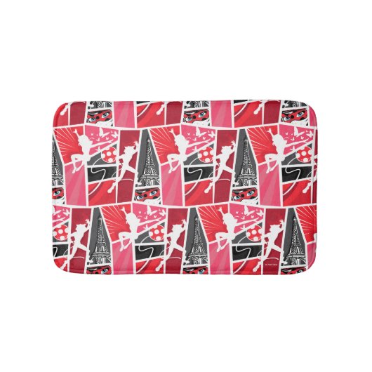Wonderbaarlijke Comic LadyBug Paris Patroon Badmat (Voorkant)