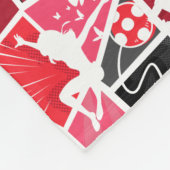 Wonderbaarlijke Comic LadyBug Paris Patroon Fleece Deken (Hoek)