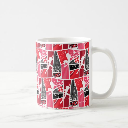 Wonderbaarlijke Comic LadyBug Paris Patroon Koffiemok (Rechts)
