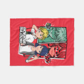 Wonderbaarlijke Comic Marinette & Adrien True Colo Fleece Deken (Voorkant (Horizontaal))