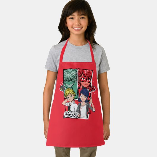 Wonderbaarlijke Comic Marinette & Adrien True Colo Schort (Insitu)