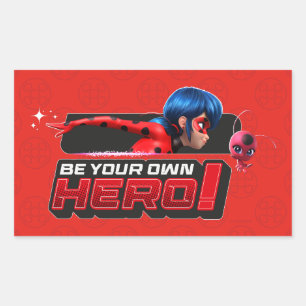 Wonderbaarlijke lieveheersbeestje & Tikki Wees j Rechthoekige Sticker