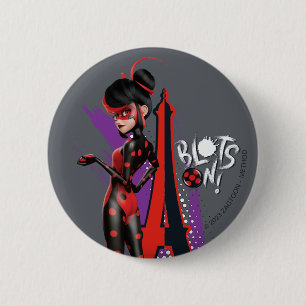 Wonderbaarlijke omgekeerde Shadybug blots aan! Ronde Button 5,7 Cm