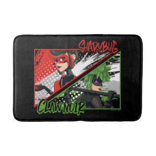 Wonderbaarlijke omgekeerde Shadybug & Claw Noir Badmat