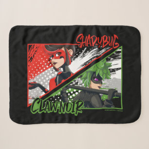 Wonderbaarlijke omgekeerde Shadybug & Claw Noir Sherpa Deken