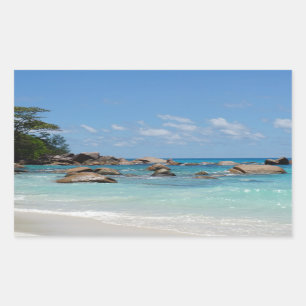 wonderbaarlijke seychellen rechthoekige sticker