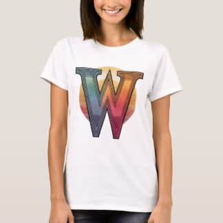 Wonderbaarlijke W: Zonsondergang Gradiënt T-shirt