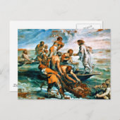 Wonderbare visvangst briefkaart (Voorkant / Achterkant)