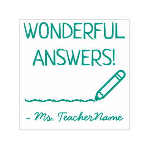 "WONDERDELIJKE ANTWOORDEN!" Tutor Feedback Rubber Zelfinktende Stempel