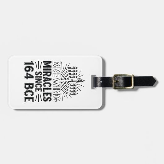 Wonderen brouwen sinds 164 BCE Chanoeka Joods Bagagelabel (Voorkant horizontaal)