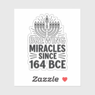 Wonderen brouwen sinds 164 BCE Chanoeka Joods Sticker