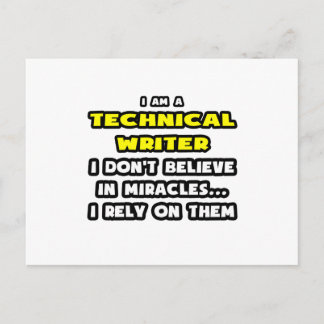 Wonderen en technische schrijvers ... grappig briefkaart
