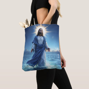 Wonderen van Jezus Christus oceaan spirituele vred Draagtas