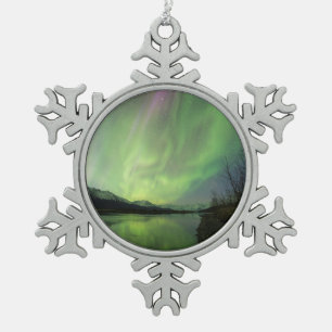 Wonderful Aurora Tin Sneeuwvlok Ornament