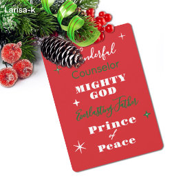 Wonderful Counselor Names of Jesus Christmas Feestdagenkaart