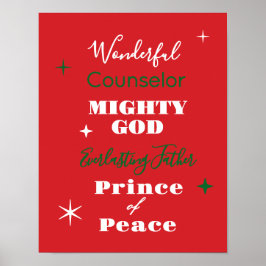 Wonderful Counselor Names of Jesus Christmas Poster