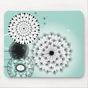 Wonderful Dandelions Blue Mousepad Muismat