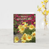 Wonderful day. kaart (Gele Bloem)