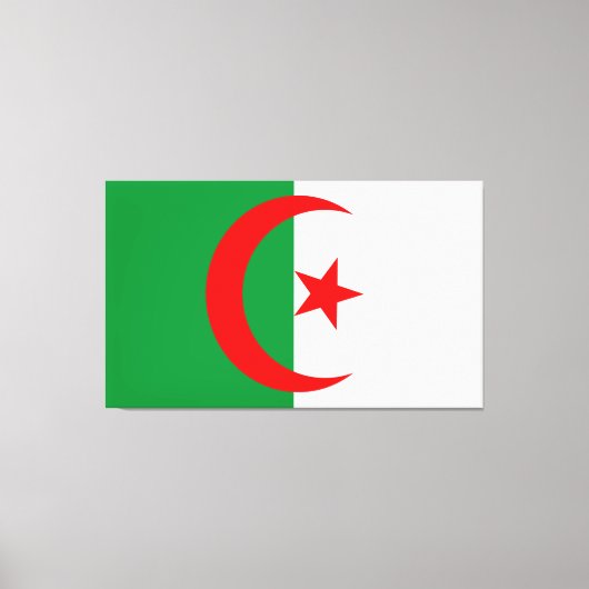 wonderful design of an algerian flag canvas afdruk (Voorkant)