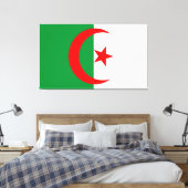 wonderful design of an algerian flag canvas afdruk (Insitu (Slaapkamer))